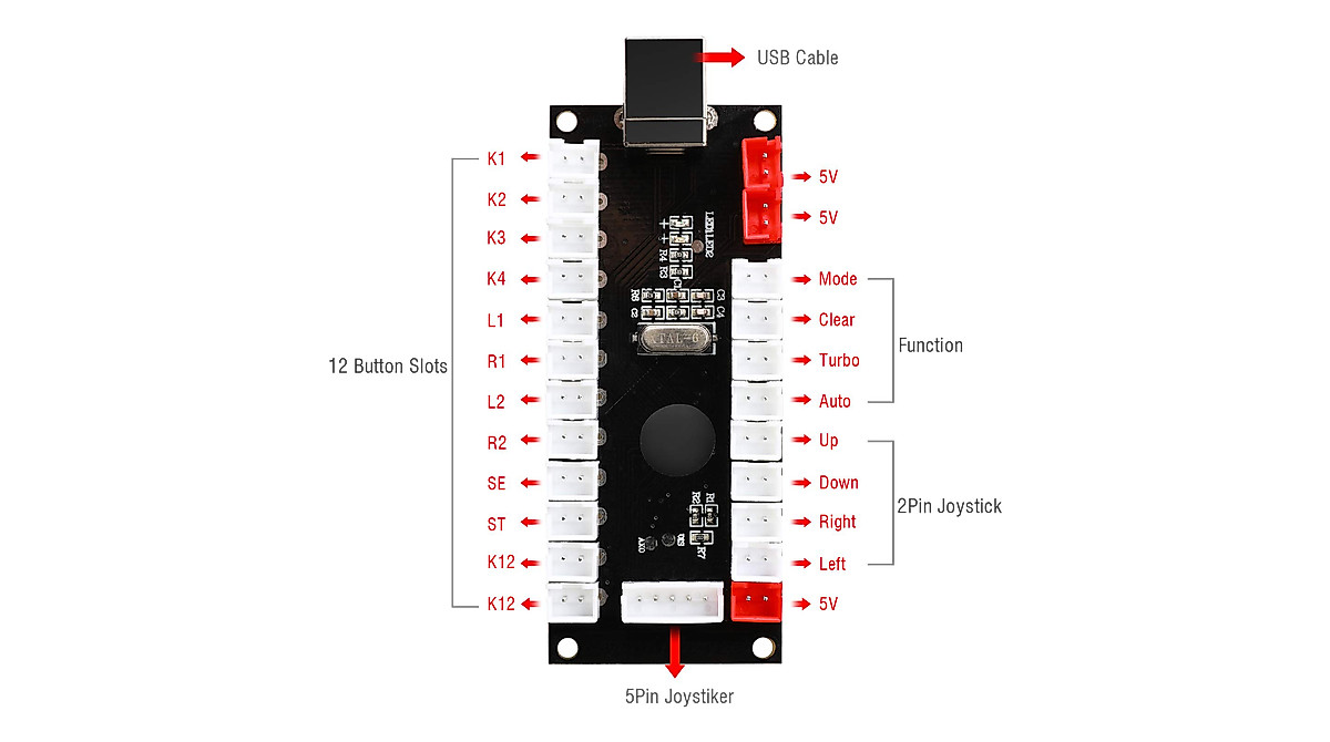 Easyget Zero Delay USB Encoder for MAME & Raspberry Pi