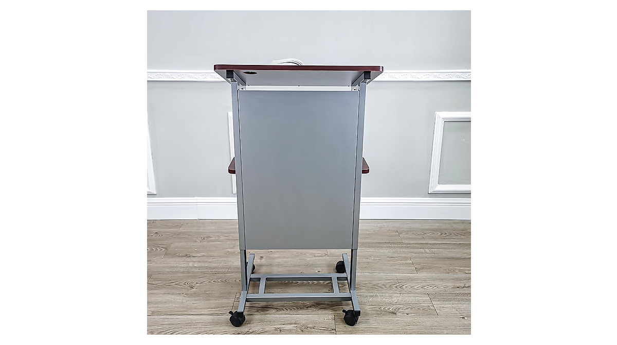 FixtureDisplays Adjustable Height Lectern on Wheels - Heavy Duty Steel ...