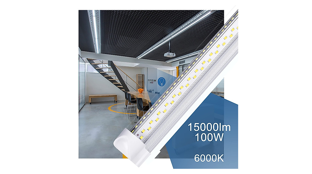 ONLYLUX 8Ft LED Shop Light - 15000 Lumens, Energy Efficient