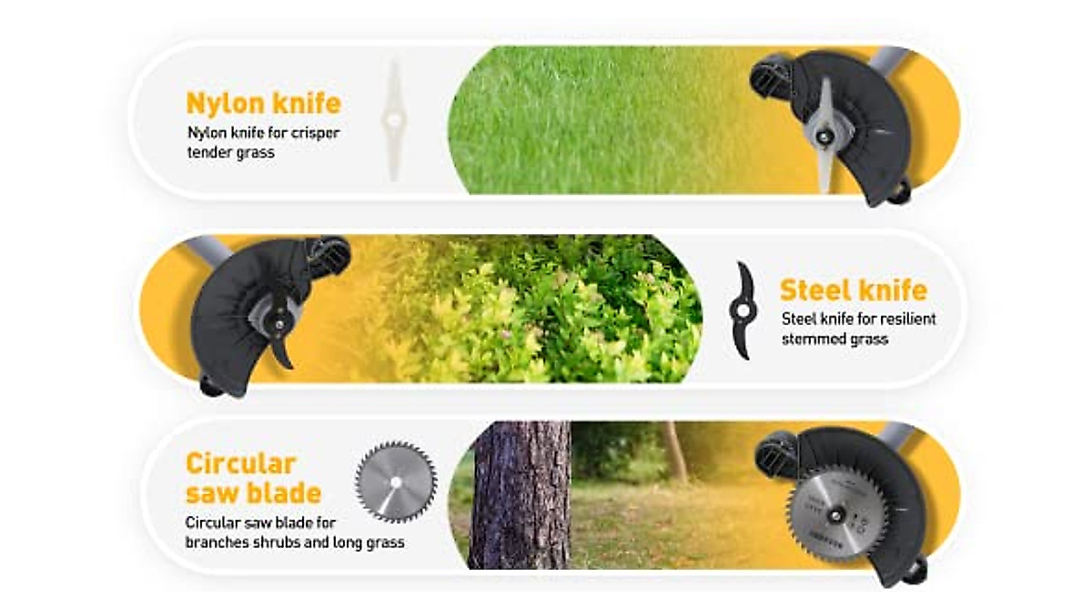 PATIOX Weed Wacker Cordless - Electric Weed Trimmer Rechargeable 3 in 1 ...