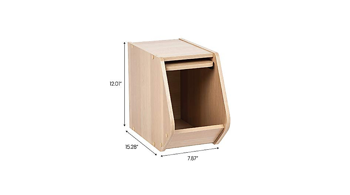 IRIS USA Narrow Modular Storage Box - Space Saving & Easy Assembly