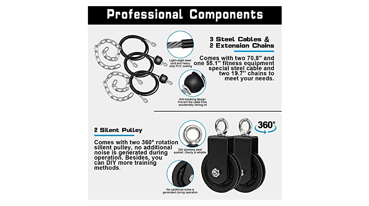 SERTT Weight Cable Pulley System for Home Gym Workouts