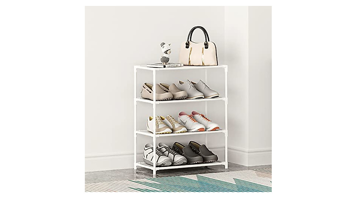 Vockot Small Shoe Rack - Organize 6-8 Pairs Easily