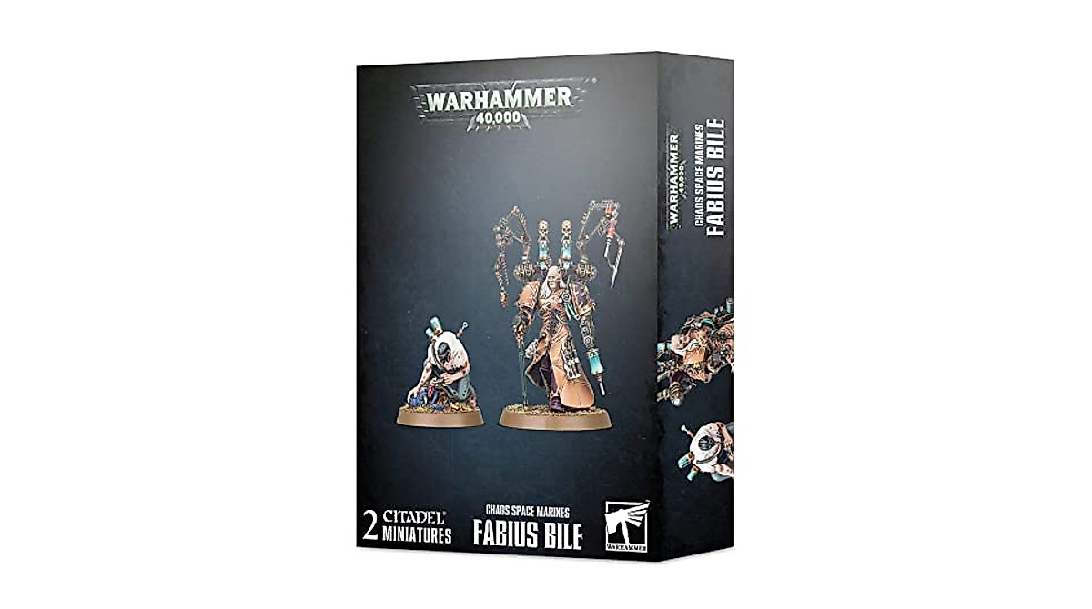 Warhammer 40k – Fabius Bile Space Marine Du Chaos – Kit 21 Pièces – Avec 2 Bases – Collection