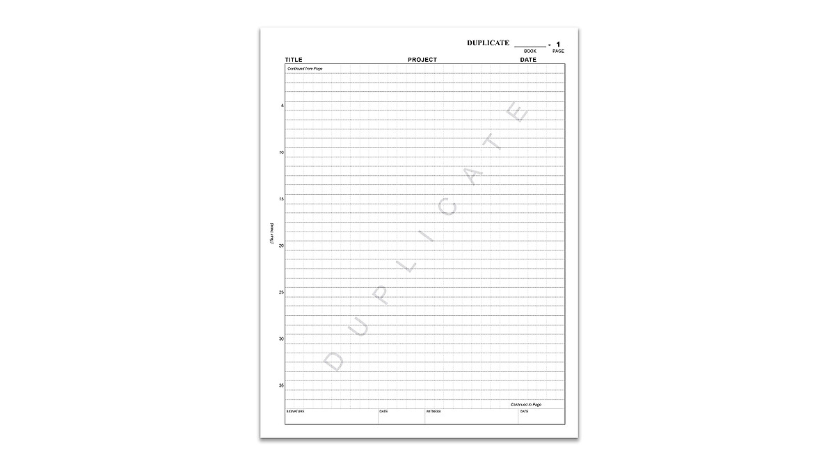 BookFactory Carbonless Student Lab Notebook - Durable Scientific Grid Pages