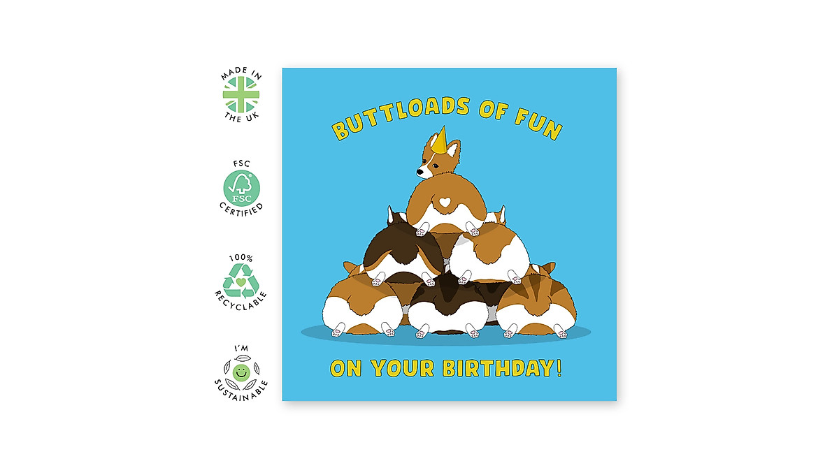 Funny Corgi Birthday Card - CENTRAL 23
