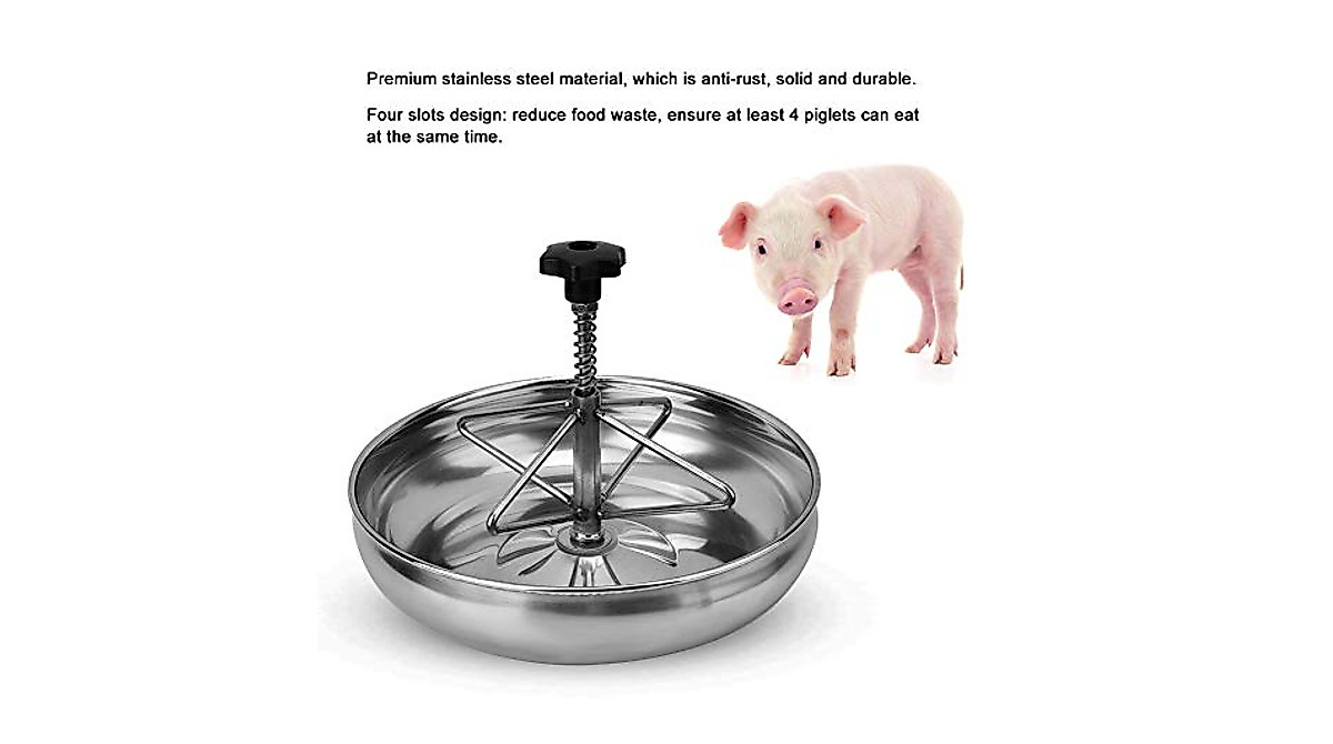 Stainless Steel Piglet Feeding Trough - Easy to Clean