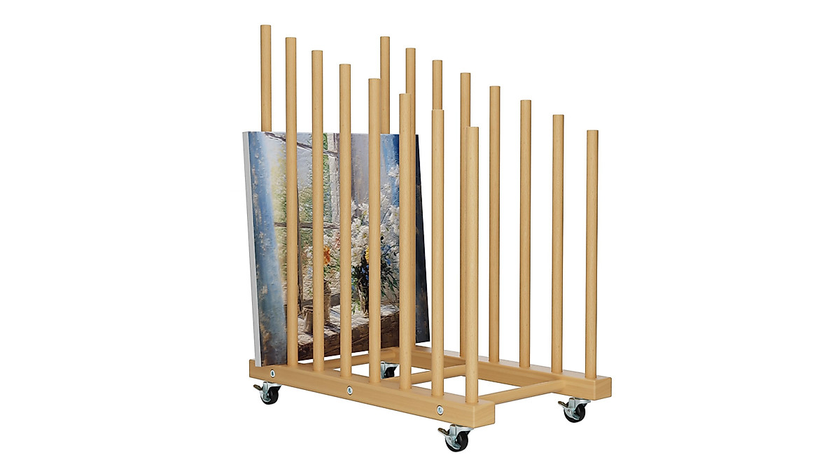 Art Storage Rack with Casters - Space-Saving Solution
