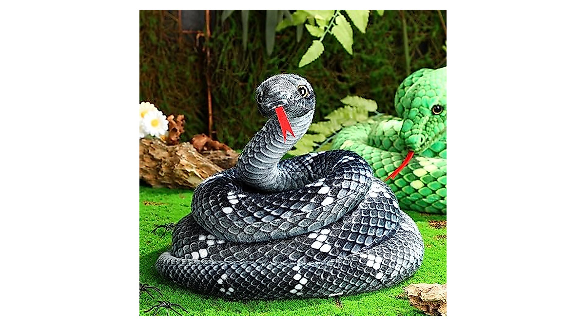 Hiboom Giant Snake Plush - Realistic 71-Inch Fake Snake Toy
