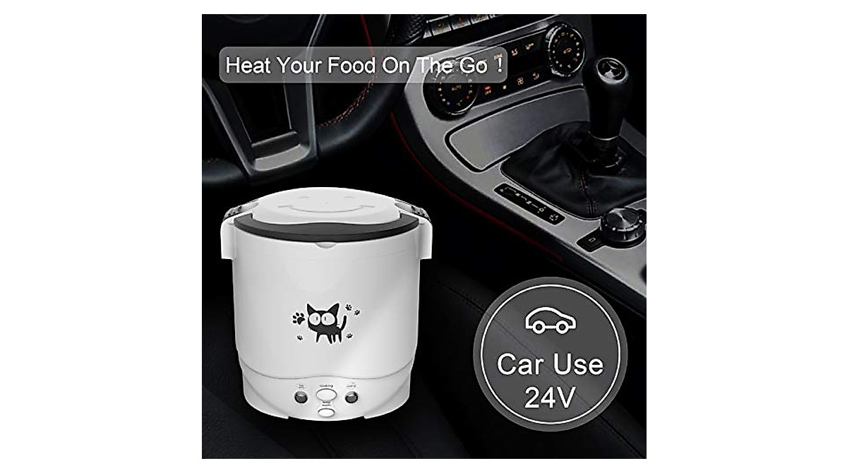 Mini Rice Cooker 1L for Car - Portable & Versatile Cooking Solution