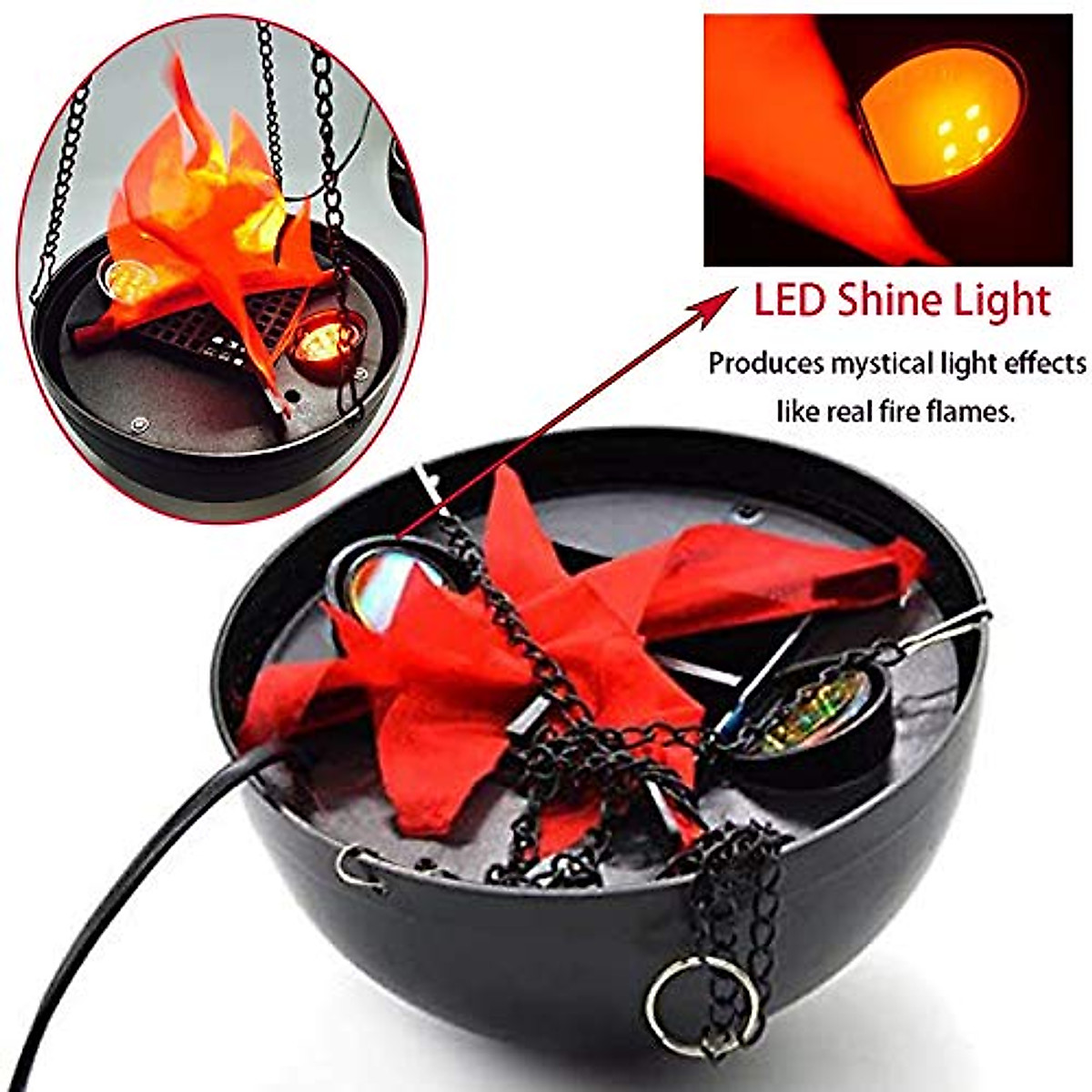 3D Fake Fire Light - Realistic Hanging LED Flame for Parties & Decor