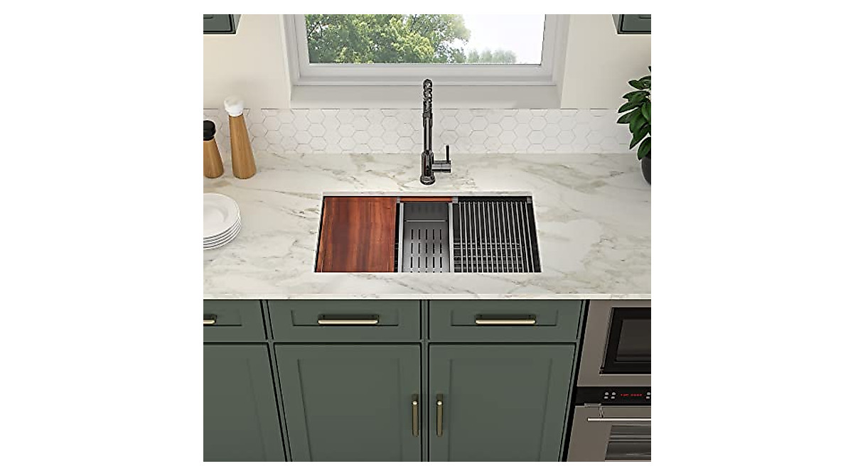 Logmey 30x19 Stainless Steel Undermount Kitchen Sink