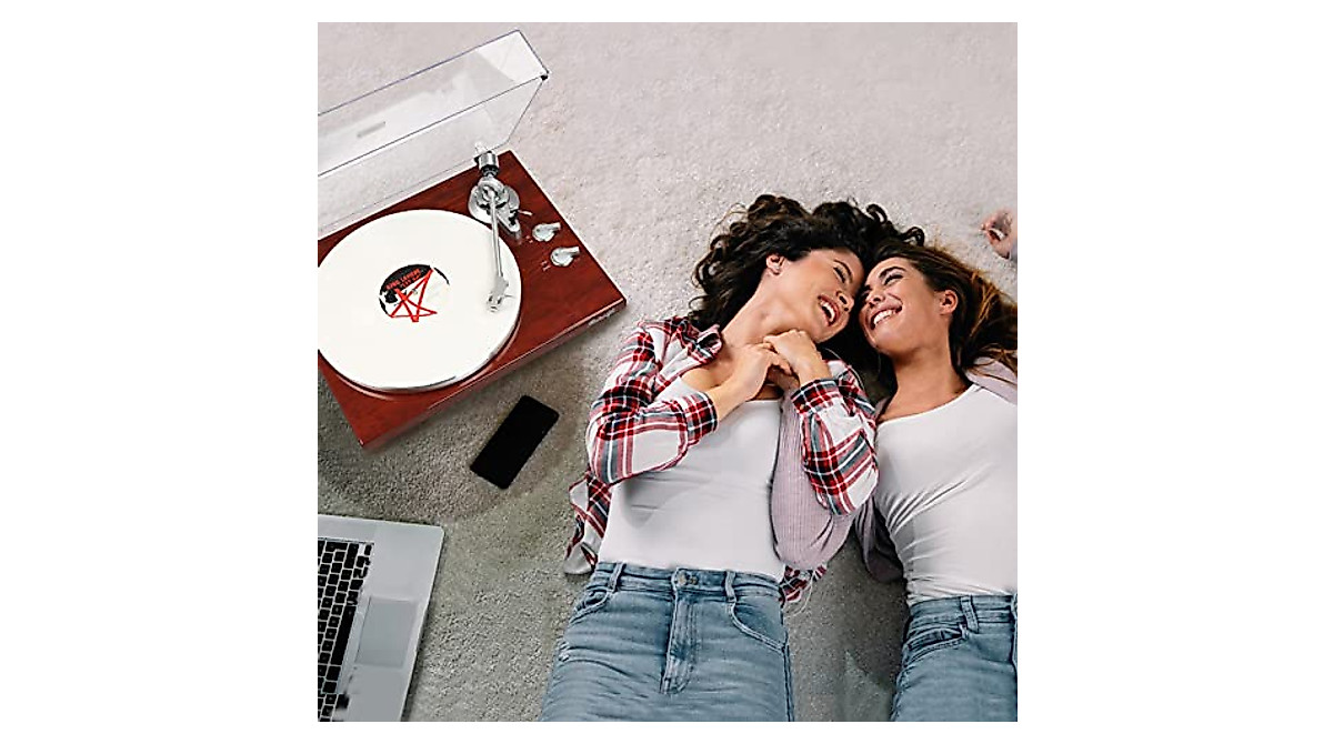 Bluetooth Turntable with Vinyl Recording & Adjustable Counterweight