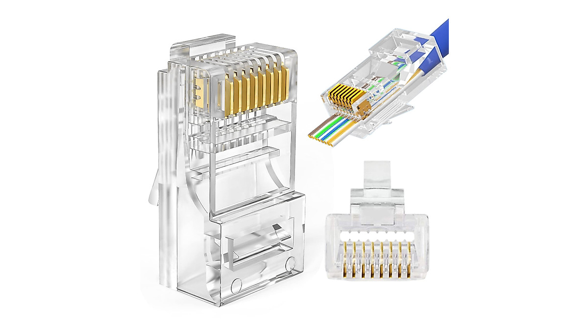 AOWIZ RJ45 Connector 100-Pack for Easy Ethernet Wiring