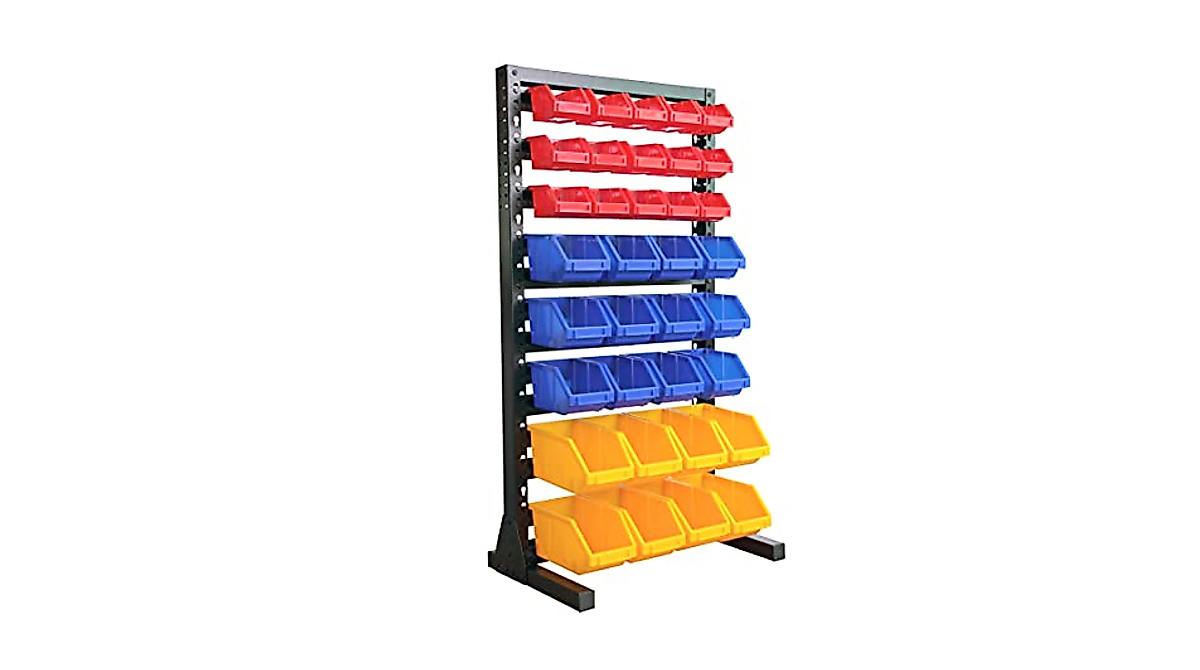 King's Rack Heavy Duty Steel Storage System with 35 Bins | Garage Organizer