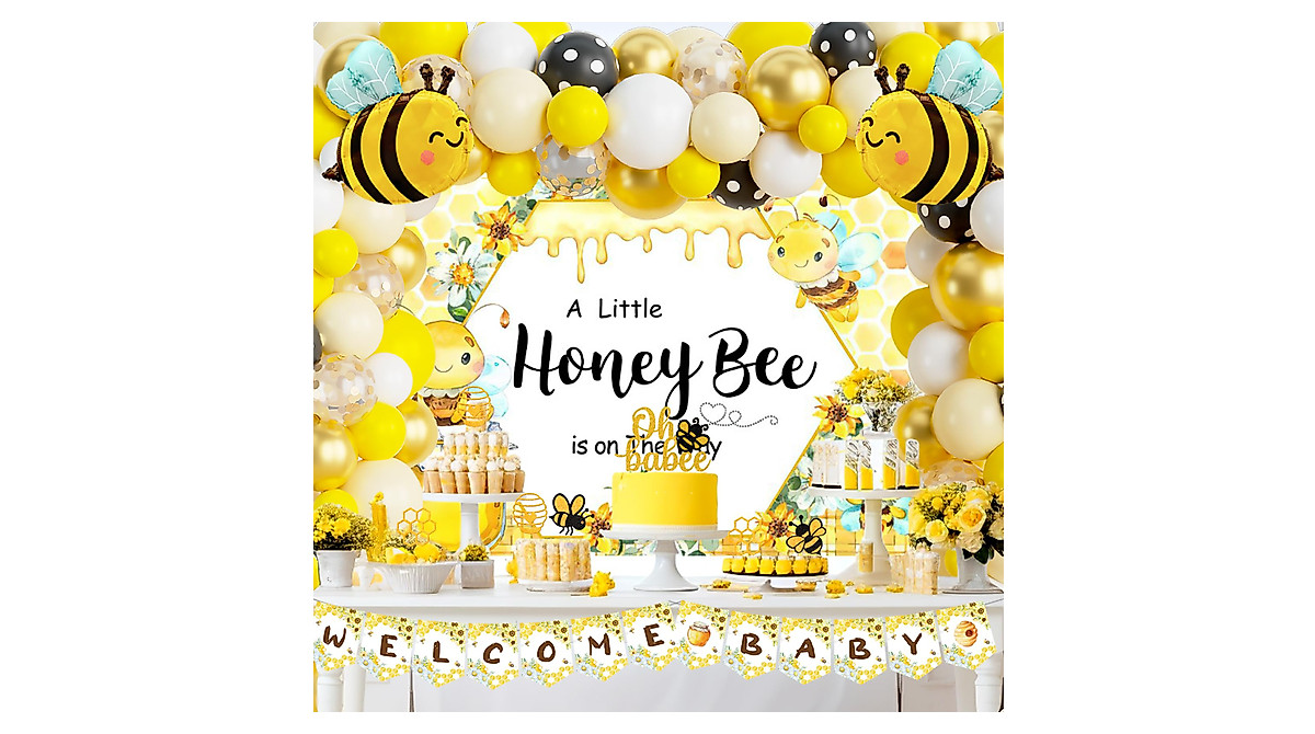 Bee Baby Shower Decorations Kit - A Little Honey is On The Way