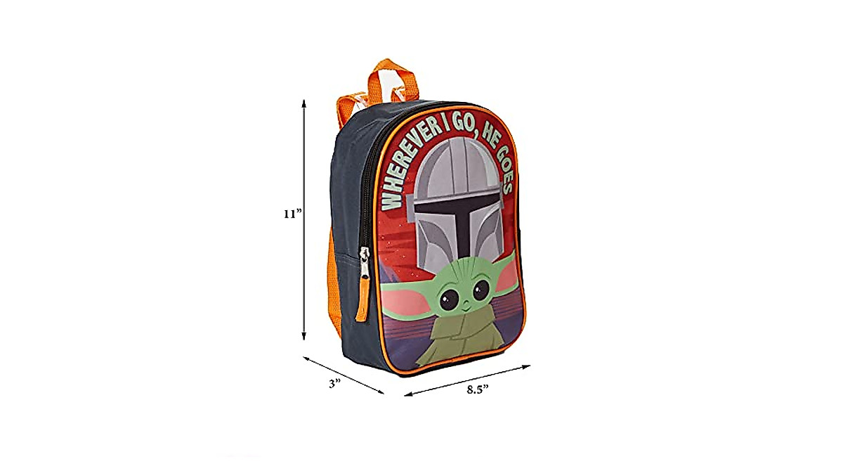 Baby Yoda Star Wars Backpack for Kids | 11-Inch Mandalorian Toy Bag