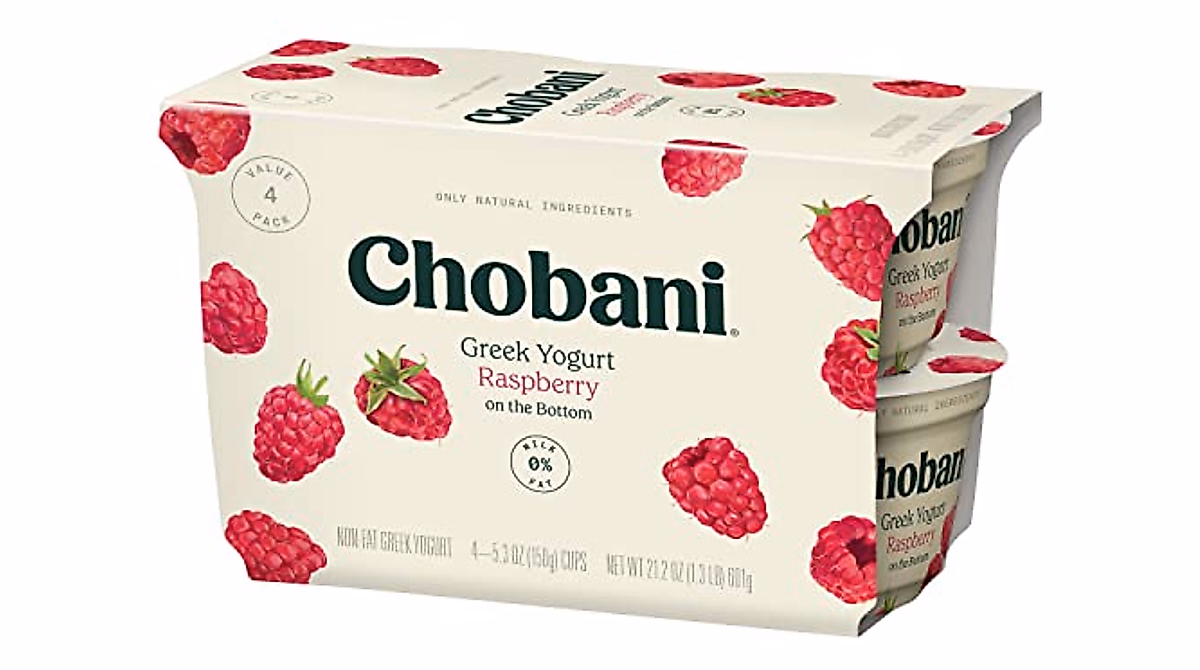 Chobani Non-Fat Greek Yogurt Raspberry 4-Pack