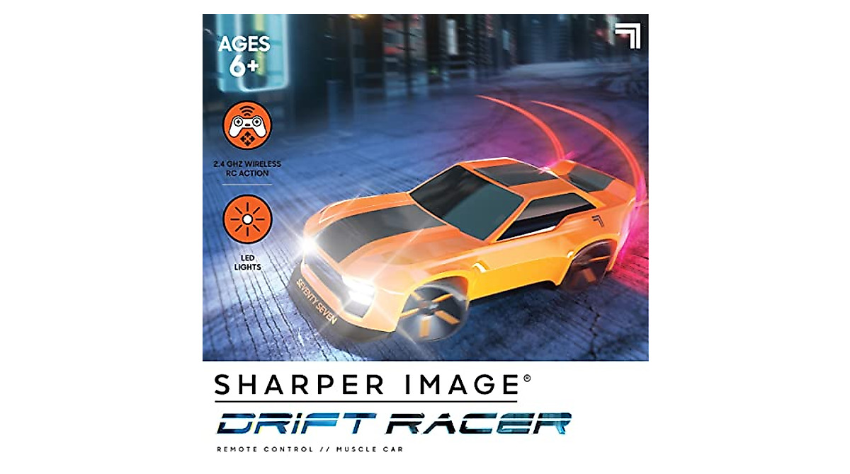Sharper Image Drift Racer RC Car with LED Headlights & 2.4 GHz Control