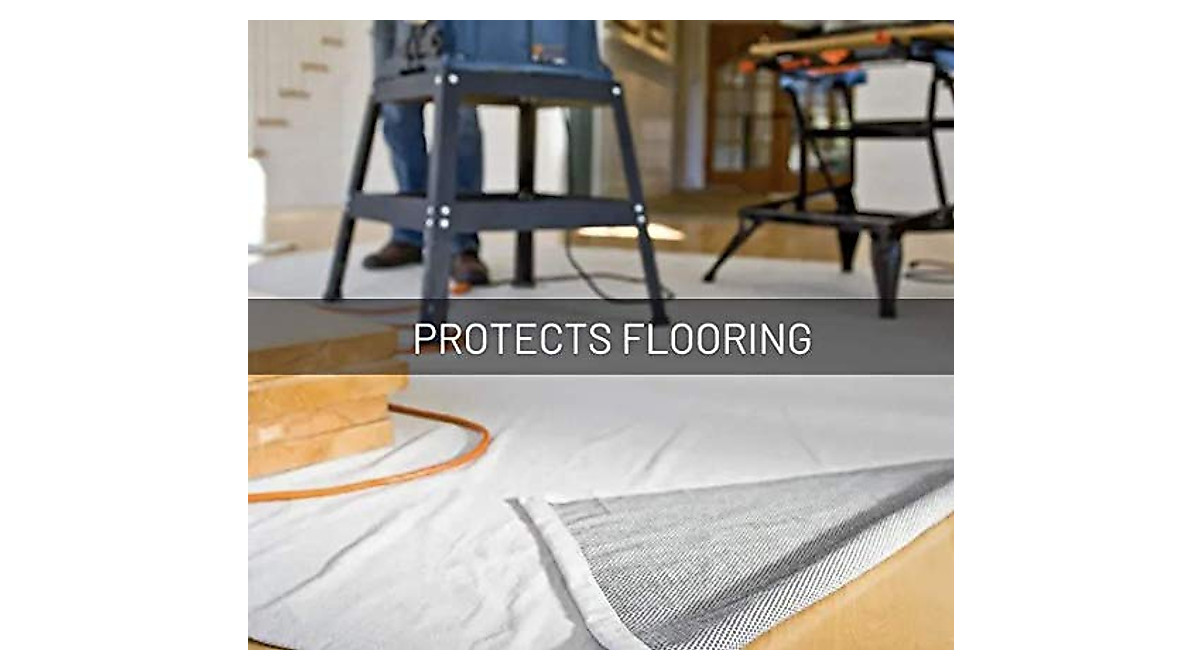 CoverGrip 8 oz Canvas Safety Drop Cloth for Safe Surface Protection