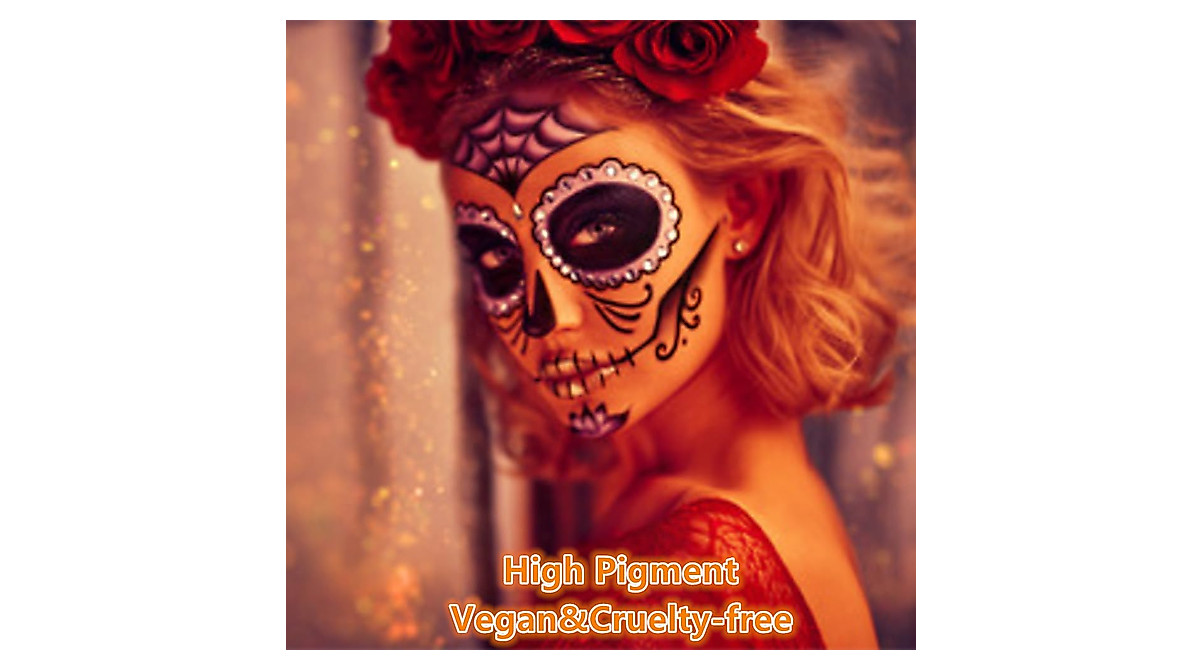 Go Ho Orange Face Paint Stick - Waterproof, Easy to Blend, Halloween Makeup