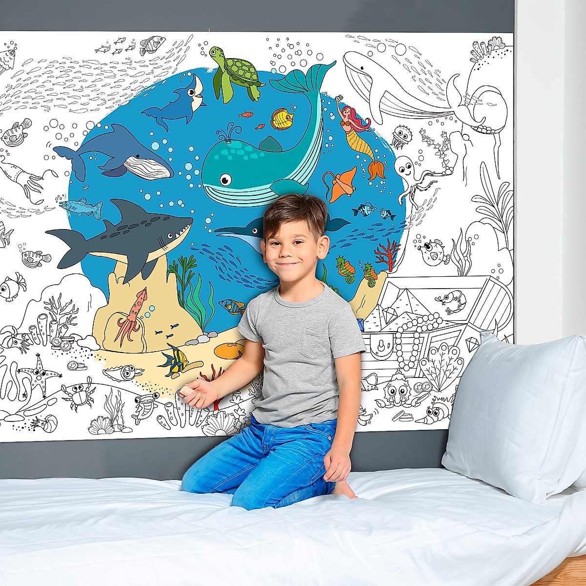 Aiikid Giant Coloring Posters - Extra Large Fun for All