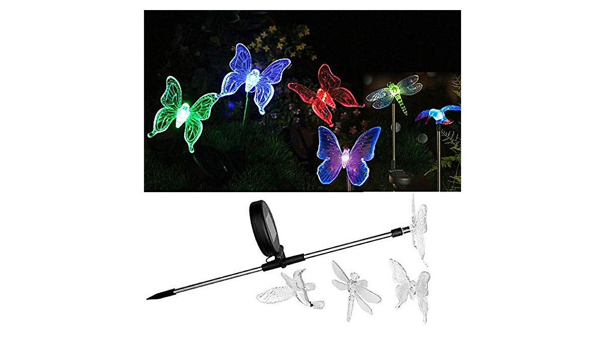 Solar Butterfly & Dragonfly Garden Lights - Waterproof LED Decor