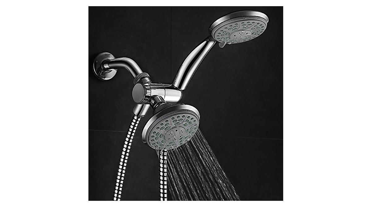 HotelSpa 6 Inch 6 Setting Filtered Shower Head with 3 Stage Shower Filter