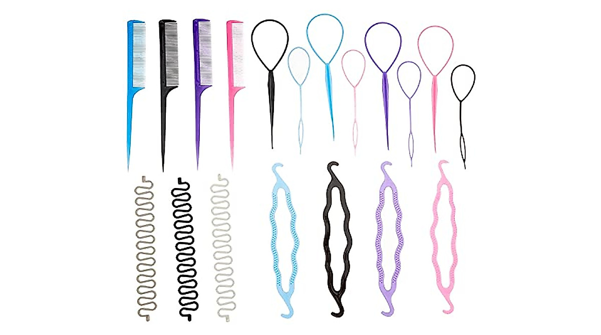 19 Pcs Hair Braiding Tool Kit for Easy DIY Hairstyles