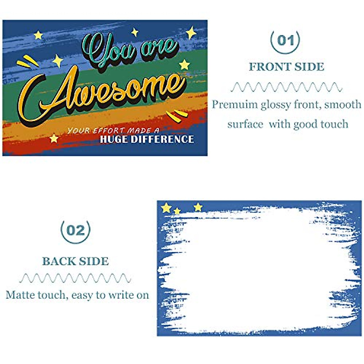 Outus 60 Large Kudos Cards - Thank You & Appreciation