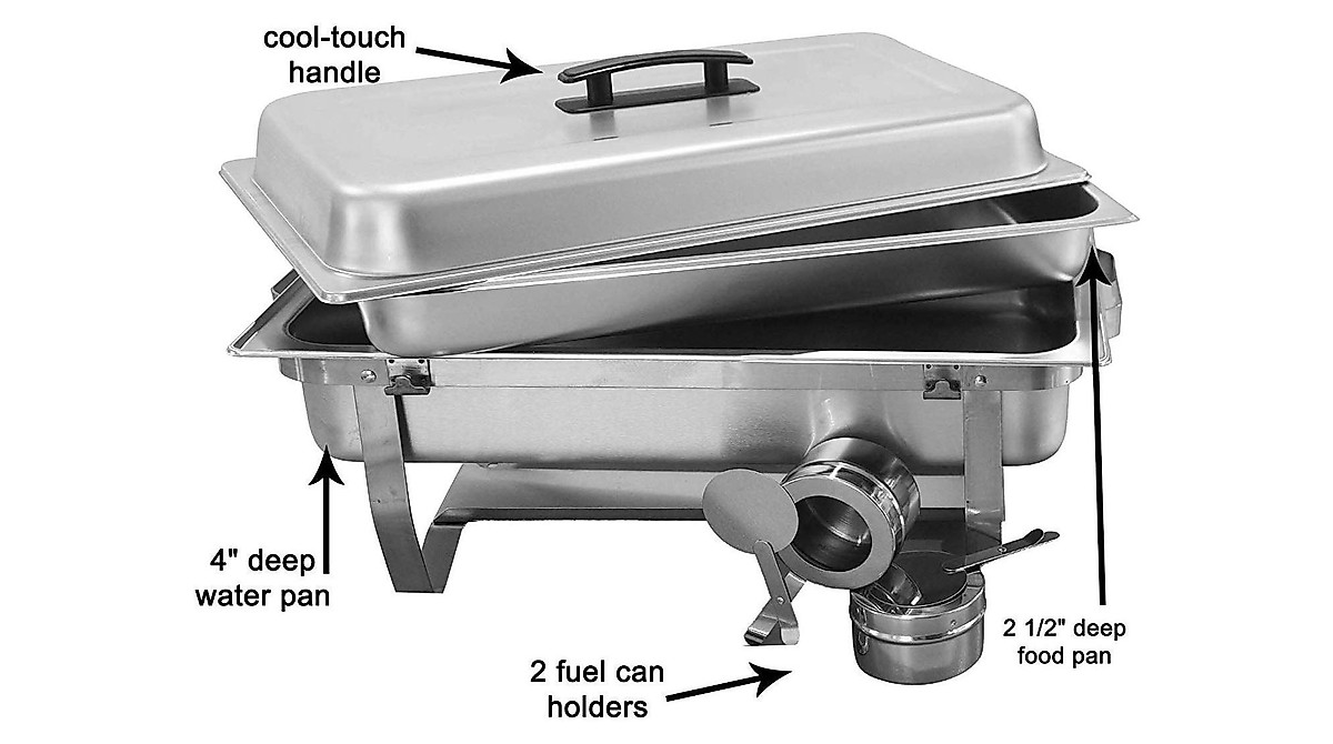 TigerChef Stainless Steel Food Warmer Set | Elegant Buffet Chafing Dish