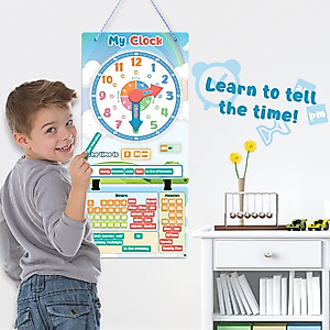 Magnetic Learning Clock for Kids - Teach Time Easily