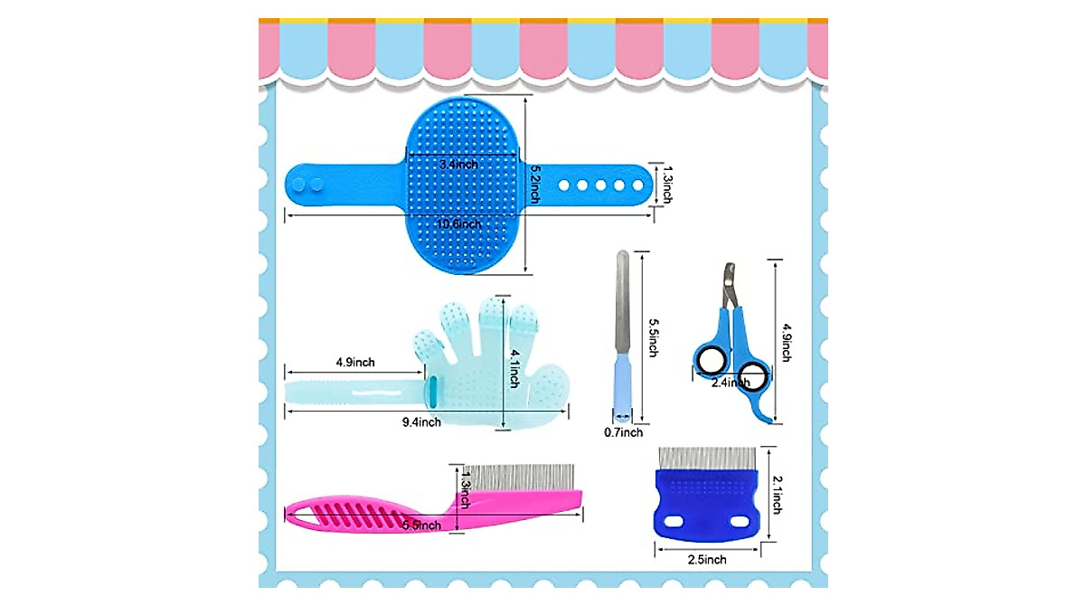 KALAMANDA 6-in-1 Pet Grooming Kit for Rabbits & Small Pets