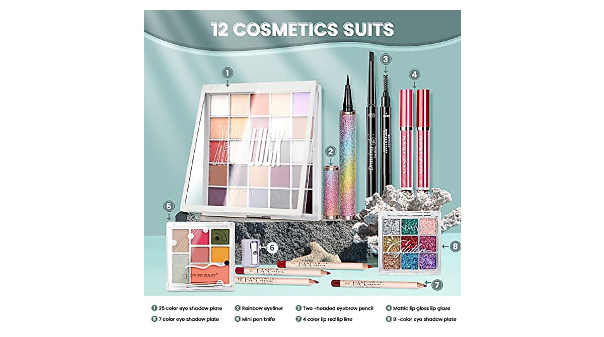 All-in-One Makeup Kit for Women & Teens - Complete & Long-Lasting