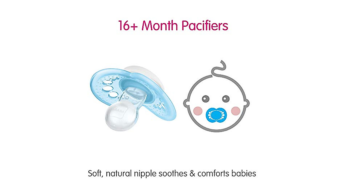 MAM Baby Pacifier Variety Pack - 16+ Months, Safe & Durable