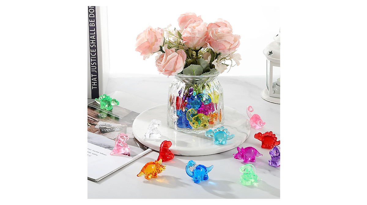 HAPTIME 50 Pcs Mini Dinosaur Figures for Kids