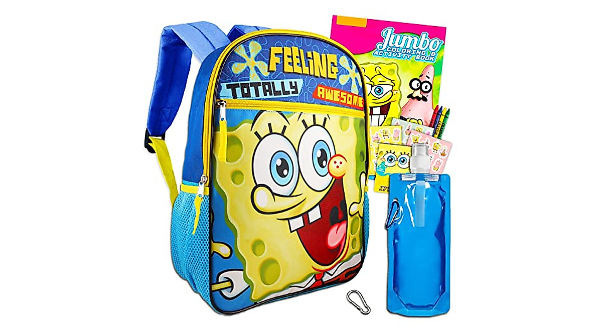 Spongebob Backpack Set for Kids - Cool School Supplies
