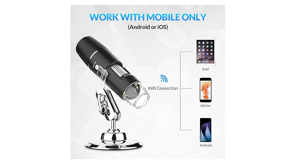Wireless Handheld Digital Microscope 50x-1000x Magnification for Kids ...