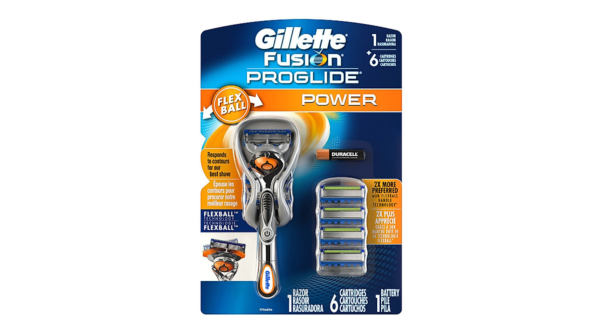 Gillette Fusion Proglide Power Shaver with 6 Cartridges & Battery