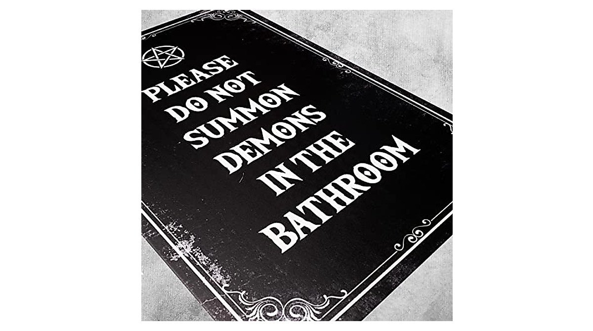 IRISIVITA Spooky Metal Sign - Gothic Bathroom Decor