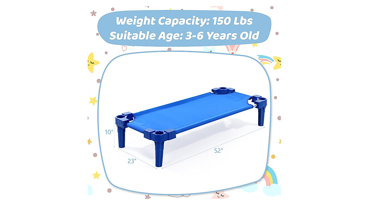 Stackable Toddler Nap Cots for Daycare & Preschool