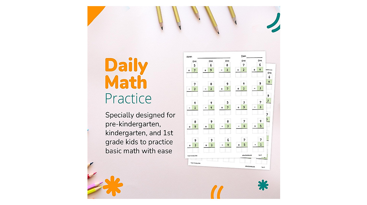 Channie's Single Digit Math Workbook for Pre-K & Grade 1