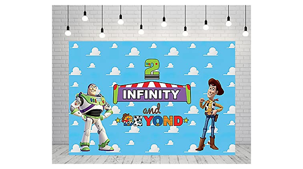 Two Infinity & Beyond 2nd Birthday Backdrop & Party Banner