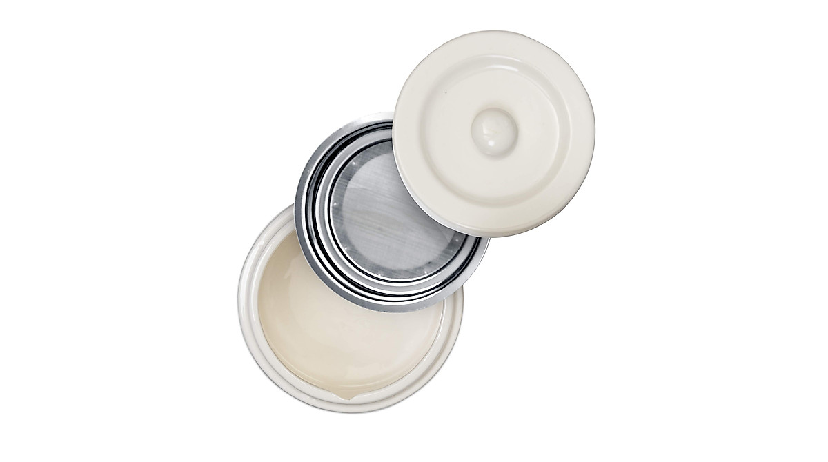 Ceramic Grease Keeper with Stainless Steel Strainer