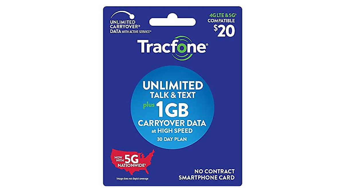 TracFone $20 Unlimited Talk & Text Plan - 30 Days