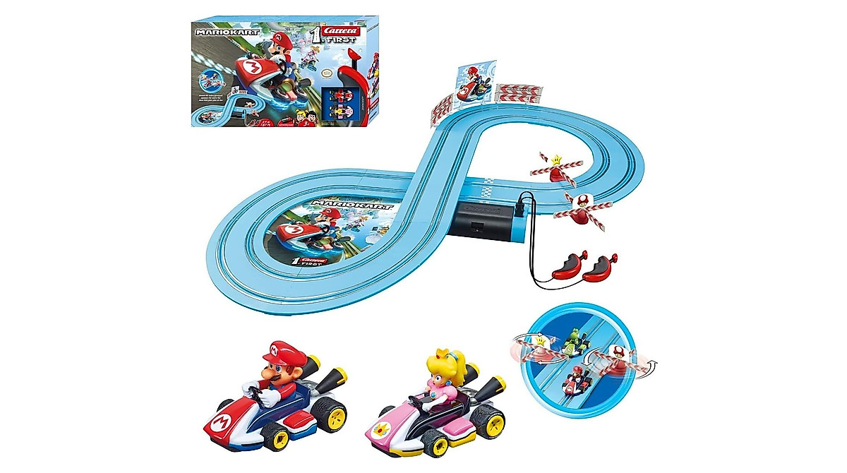 Carrera First Mario Kart Slot Car Race Track for Kids Ages 3+