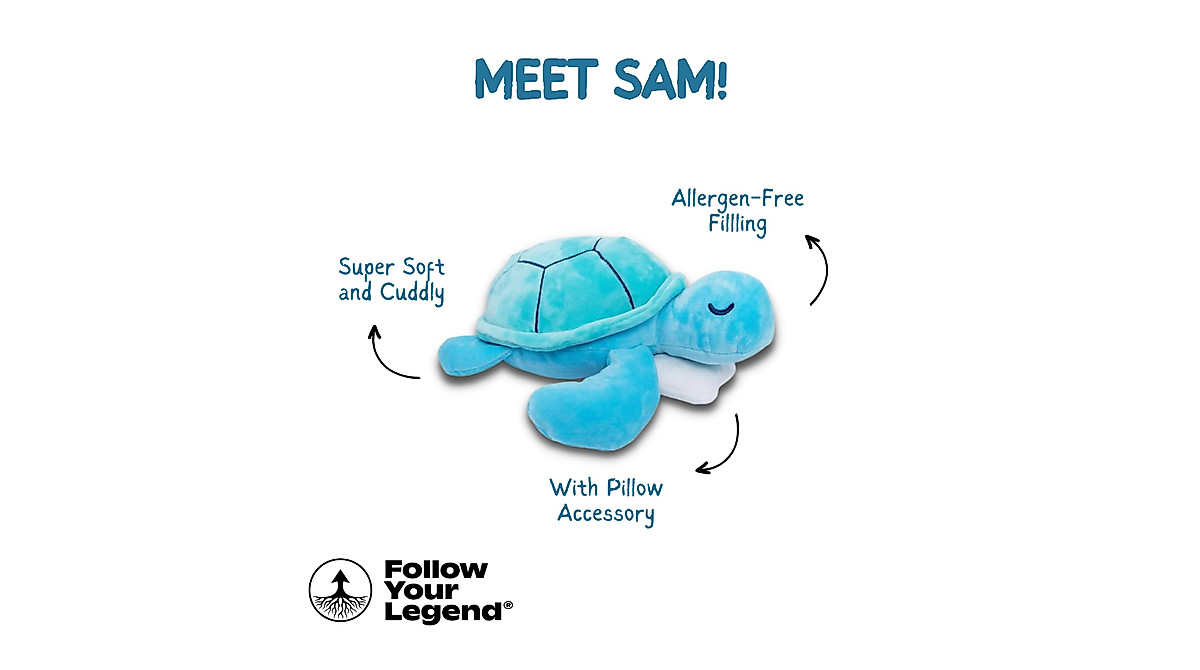 Sam The Sea Turtle Plush - Eco-Friendly & Adorable
