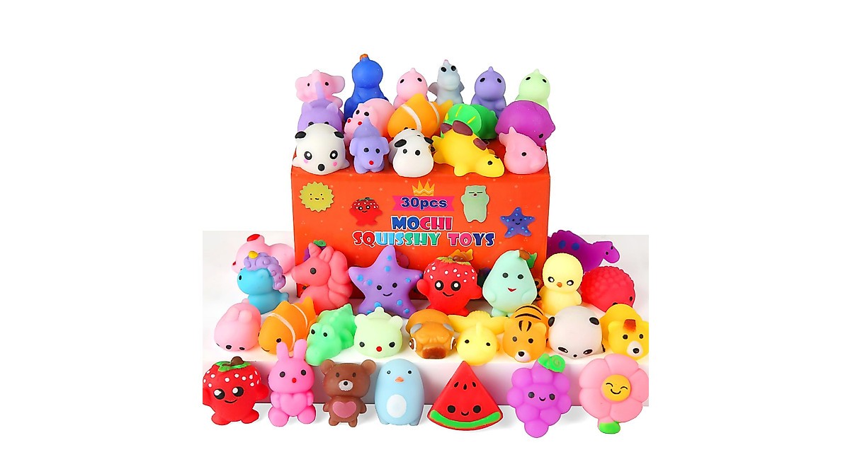 30 Pack Kawaii Squishy Toys for Kids - Perfect Party Favors & Stress Relief