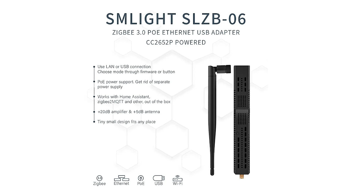 SMLIGHT SLZB-06: Zigbee Gateway with PoE & USB