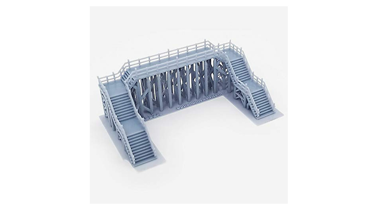 N Scale Railway Overhead Footbridge - Detailed 3D Resin Model